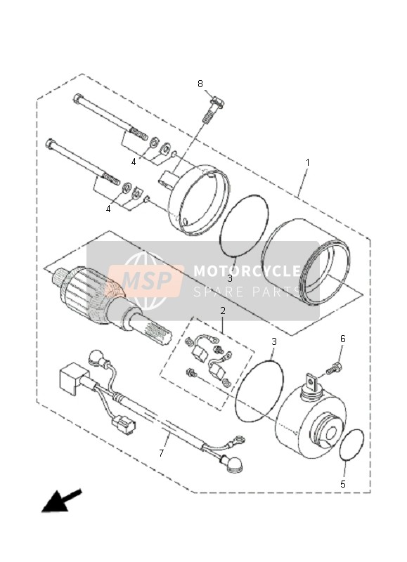 Yamaha XC125E VITY VITY 2008 Départ Moteur 4 pour un 2008 Yamaha XC125E VITY VITY